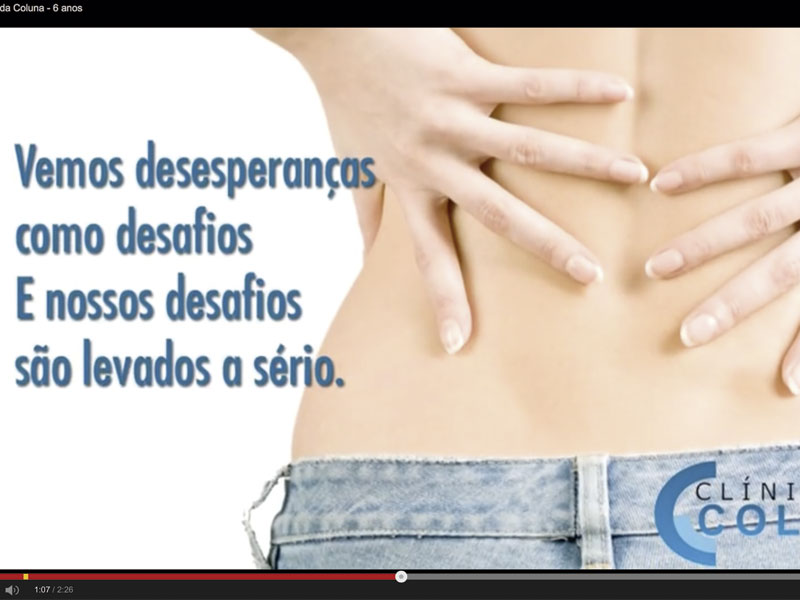 VÍDEO CLÍNICA DA COLUNA – ANIVERSÁRIO 6 ANOS