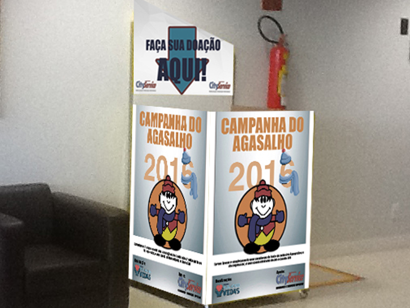 Campanha do Agasalho 2016, do projeto Acolhendo Vidas, da City Service