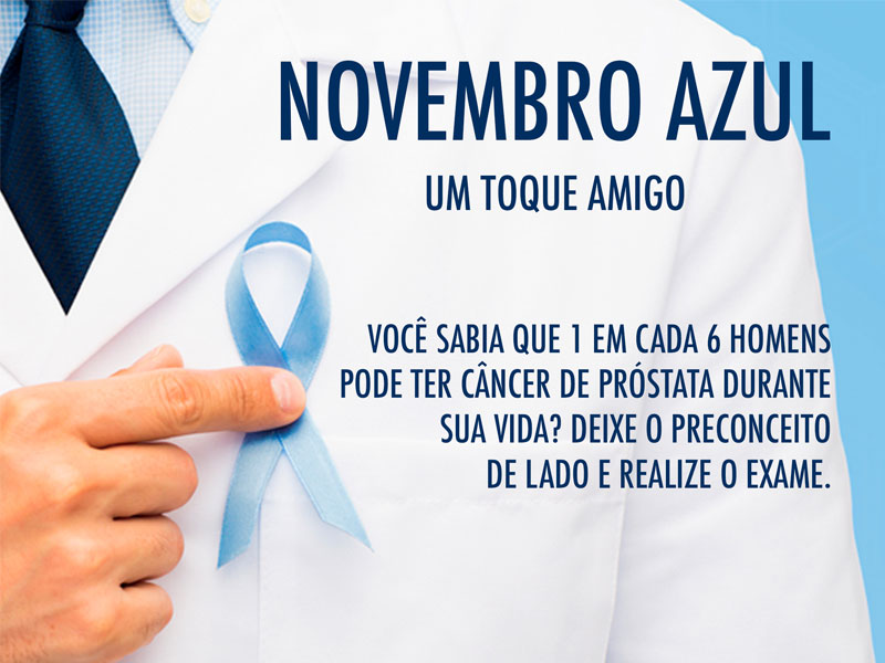 Peça publicitária para a City Service referente à campanha Novembro Azul