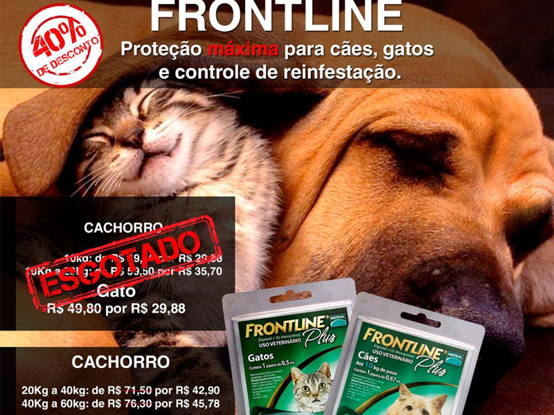 Campanha promocional Frontline para a Cão Q Mia