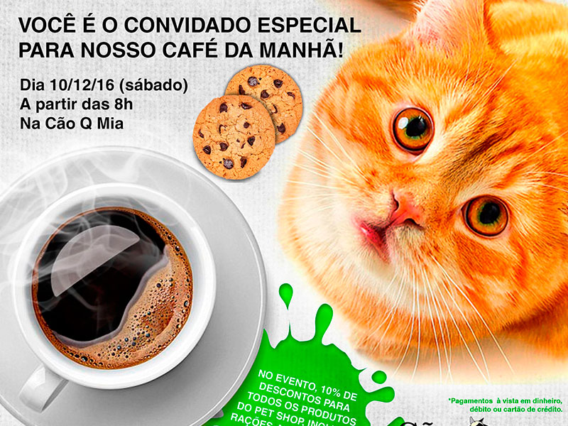 Café da Manhã Cão Q Mia (dia 10/12/16) – Convite