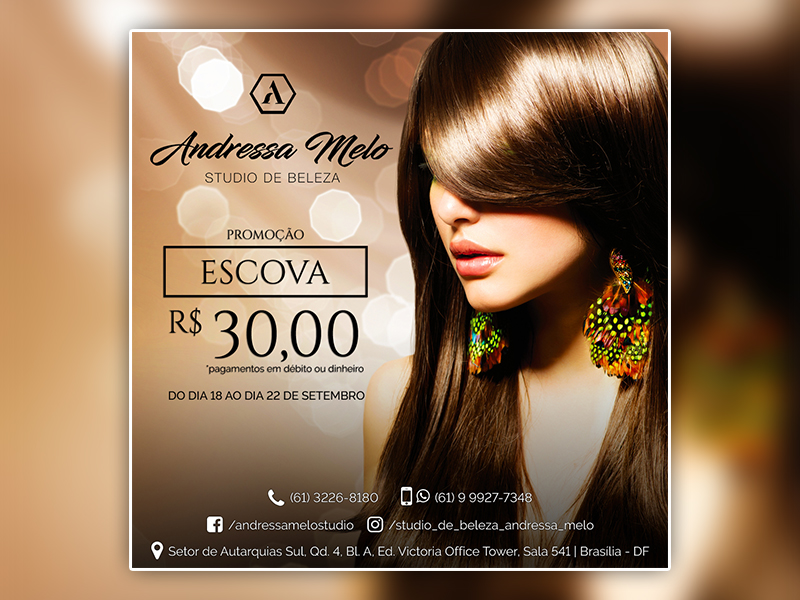 Promoção Escova – Andressa Melo Studio