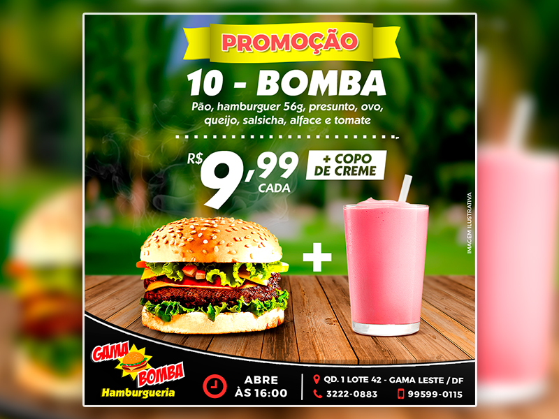 Promoção Bomba + Creme – Gama Bomba