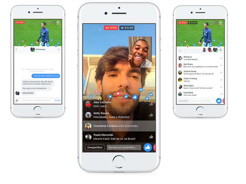 Facebook adiciona novas maneiras de entrar ao vivo com amigos